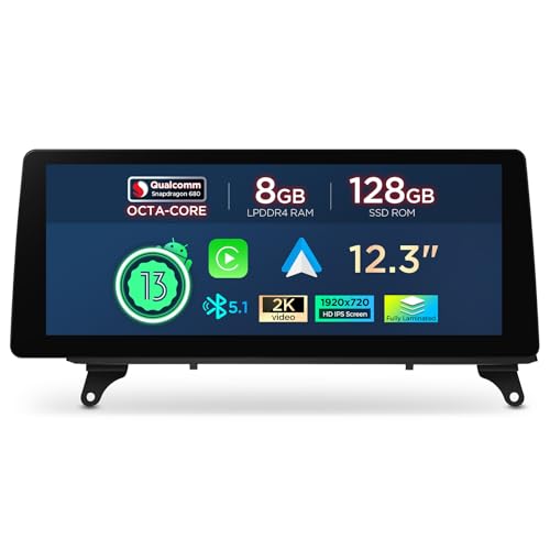 XTRONS 12.3 Inch Android 14 Qualcomm 680 Car Stereo for BMW X5 E70 / X6 E71 (2007-2010) CCC System, IPS Touch Screen 8+128GB Car Radio GPS Navigation Support Wireless CarPlay Android Auto