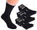 Produktbild Cocain underwear 10 Paar schwarze Damen- & Herren Socken Gr. 47/50 ohne Gummi 100% Baumwolle, Business-Socken handgekettelt ohne Naht, auch für Diabetiker geeignet