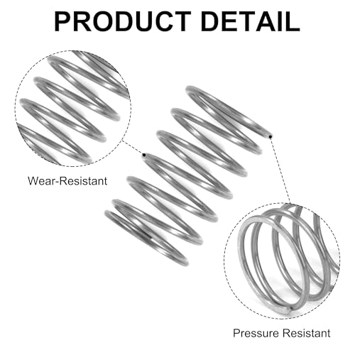 GUNGY Druckfeder Edelstahl Feder Druckfedern 30mm Drahtdurchmesser 1,4mm Außendurchmesser 20mm Länge 30mm Maximale Federkraft 1,35kg 4 Stück