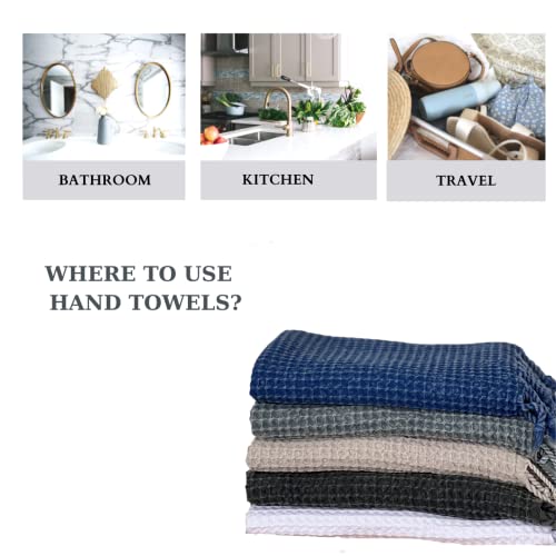 Myaprils Turkish Hand Towels For Bathroom | Kitchen Towel With Fringe Decorative Bathroom Towel For Hand, Face, Hair, Tea, Dishcloth, Kitchen And Bath | 100% Cotton 19X40 Inches - Beige #TOP1