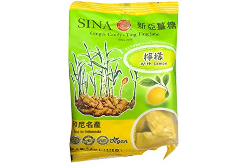 Sina Ginger Candy Ting Ting Jahe (With Lemon) - 4.4Oz (Pack Of 1) -Cl #TOP2