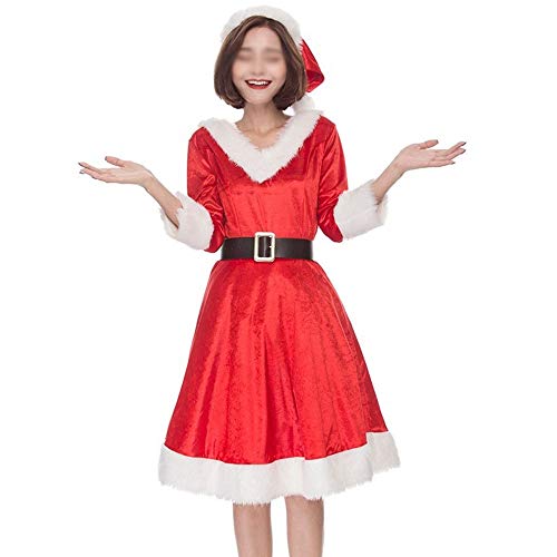 Grossartig De Nieuwe Slanke V-hals Jurk Kerstmis Kostuum Mode Kerst Kostuums Uniforms Verleiding Stage Kleding - Afbeelding 3