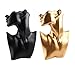 Produktbild SDENSHI 2X Schaufensterpuppe Schmuckbüste Dekobüste, Harz Schmuckständer Schmuckhalter Halskette Ohrring Displayständer, Schwarz + Golden
