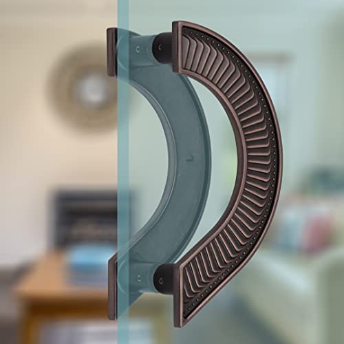 Image of Plantex Heavy Duty Main Door Handle /8-inches Round Shape Door Handle for Main Door /Pull Push Door Handle for Home /Hotel - Pack of 1 (321-Copper Antique Finish) - 3 Years Warranty