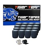 16 Rolls - TIGERTAPES EAB Tape | 7.5cm x 6.9m Black - Tearable Elastic Adhesive Bandage - Easy Tear EAB Sports Tape for Medical Strapping, Lifting Blocks, Knee, Elbow & Wrist - Rugby Lifting Tape