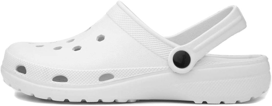 Womens White Slip On EVA Clog