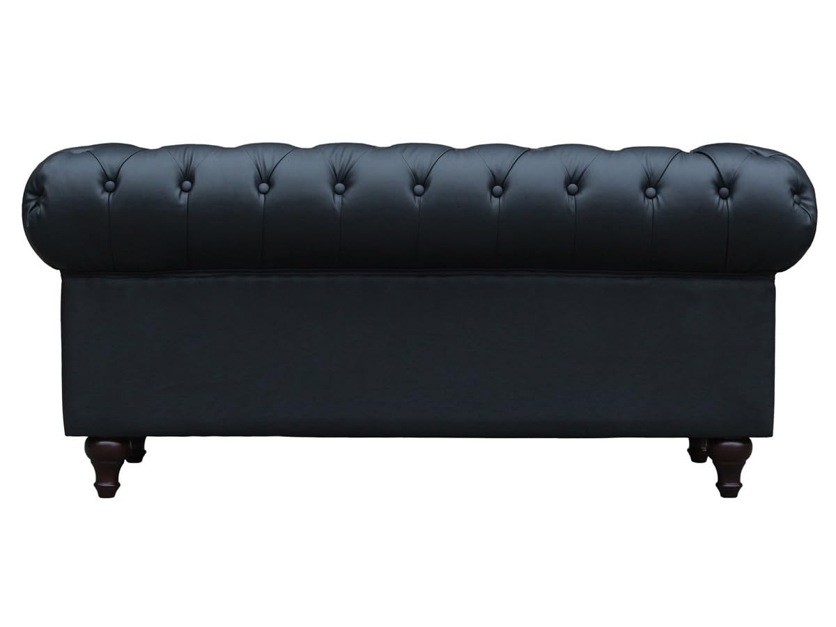 Habitat et Jardin Sofá Chesterfield Aliza- 2 plazas - Negro