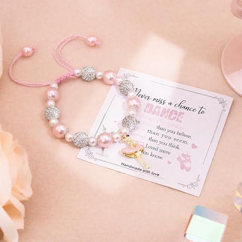 Dance Recital Gifts for Girls Dancer Teacher Ballerina Gifts for Dancers Dancer Lovers Dance Bracelet Charm Dance Gift for Ballet Dancer as Dancing School Competition Gift2