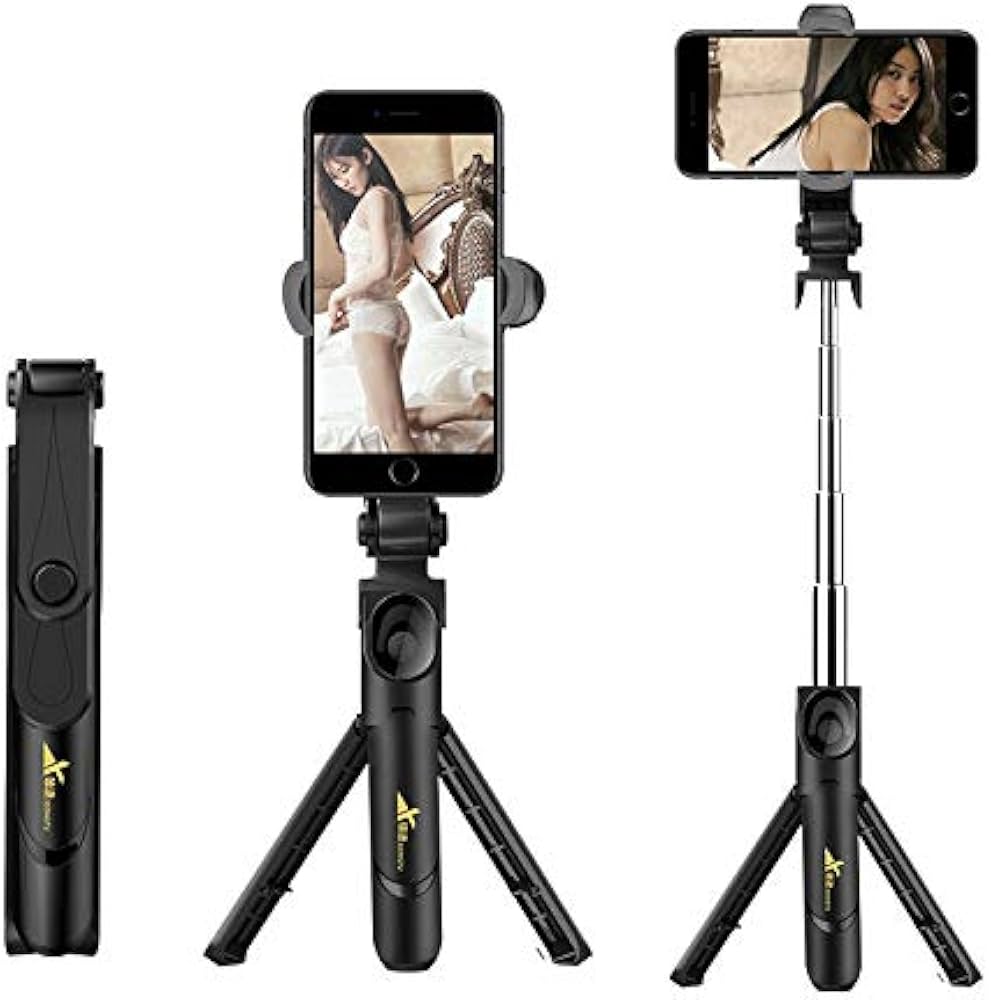 Amazon | Bluetooth Selfie Stick Tripod 自撮り棒 無線 リモコン 三脚