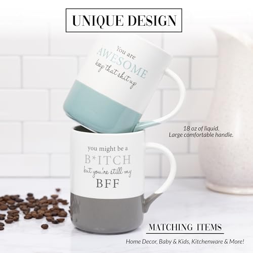 Taza de café de cerámica 18 oz Pavilion Gift Company miniatura 4