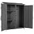 SONGG 5x2 FT Outdoor Wooden Storage Shed with Lockable Door, Waterproof Asphalt Roof & Detachable Shelves, Utility Outside Tool House for Balcony, for Patio, Lawn