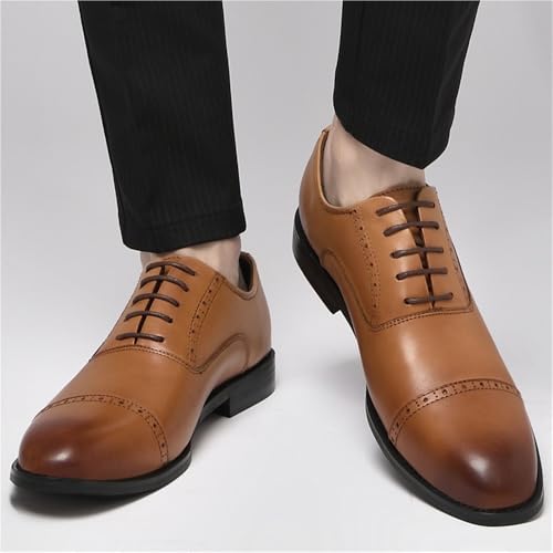 Men's Dress Shoes Leather Lace up Formal Business Casual Oxfords Breathable Stylish Work Wedding2