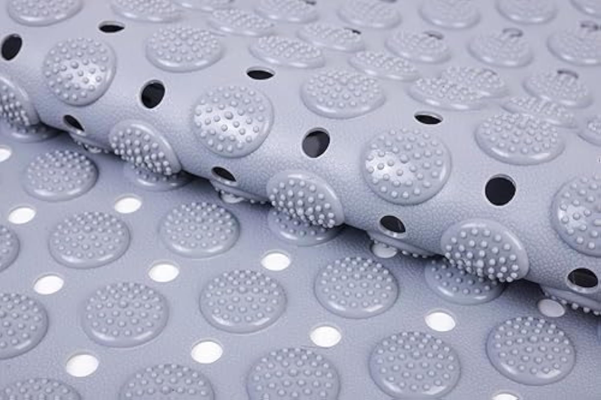 Non Slip Shower Mat with Suction Cups, Grey