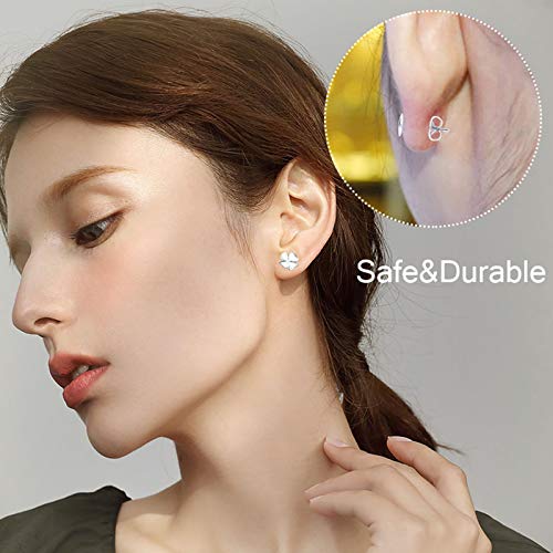 450Pcs Earring Posts Stainless Steel Flat Pad,Hypoallergenic Stud Earrings With Butterfly And Rubber Bullet Earring Backs For Jewelry Diy Making Findings (Silver) (Silver) #TOP2