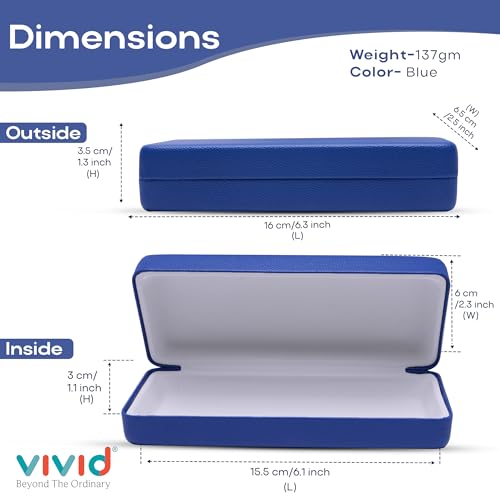 Image of VIVID Vision Unisex Adult Eyewear Specs Case Cover | Screw Driver | Free Cloth | Protect Eye Glasses | Chashma Dibbi | Spectacle Box | HINGE-SPRING | Metal | 3 IN 1
