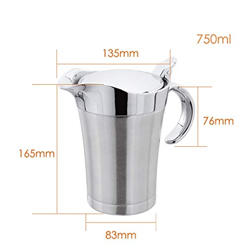 Foto von Tubayia 750ml Edelstahl Doppelwandig Sauciere Saucenbecher Soßenschüssel mit Deckel