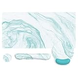 iLeadon Keyboard Mouse Pad Set, Large Gaming Mouse Pad + Keyboard Wrist Rest + Mouse Pad with Wrist