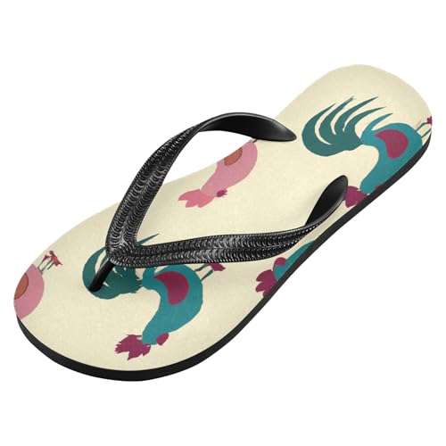 Burbuja Cute Roosters Flip Flops for Women Men, Soft Thong Sandals Rubber Slippers for Pool Beach Essentials2
