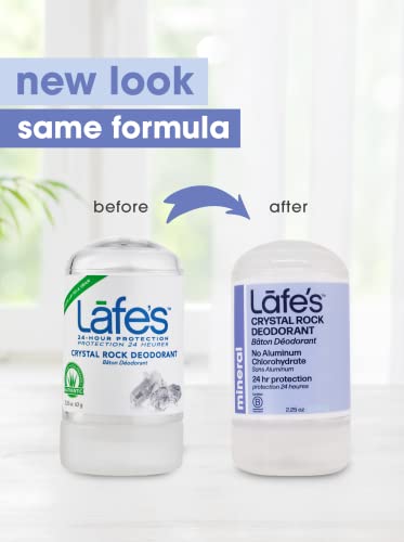 Lafe's Natural Deodorant | Unscented Crystal Mineral Rock Natural Deodorant For Women & Men | Vegan, Cruelty Free, Gluten Free, Aluminum Free, Paraben Free & Baking Soda Free With 24-Hour Protection (2.25 Ounce (Pack Of 6)) #TOP1