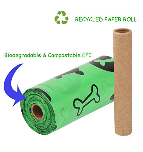 Image of car Dog Poop Bags, Biodegradable & Compostable Garbage Bag Pets Poop Bag Recycling Thickened Leakproof Trash Bag (Green, 120 Counts)