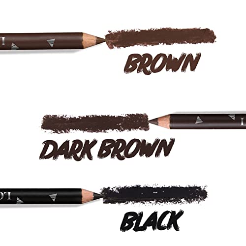 Dark Brown Eyebrow Pencils Set, 12Pcs Waterproof Eye Liner Pencils，Long-Lasting Dark Brown Eyeliner Pencil Set, Easy To Color Eye Brow Pencils For Women Eye Makeup Pencil #TOP4