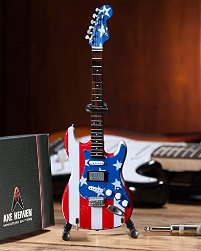 Axe Heaven Fender Strat Stars & Stripes Usa Miniature Guitar Model pour guitare électrique