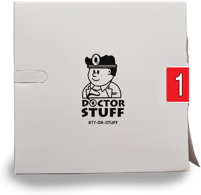 Doctor Stuff - File Folder Labels, Number 1, KARDEX PSF - 138 Match - KXNM Series Chart Stickers, Red, 1-1/4" x 1-1/2", #1, 500/Roll