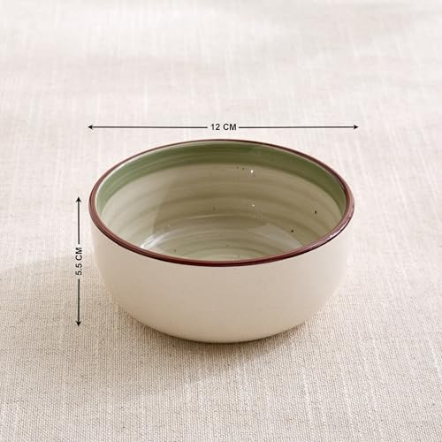 Image of Home Centre |Moderna Studio Stoneware Katori - 300ml|Single Crockery|Crockery|Bowls|Green