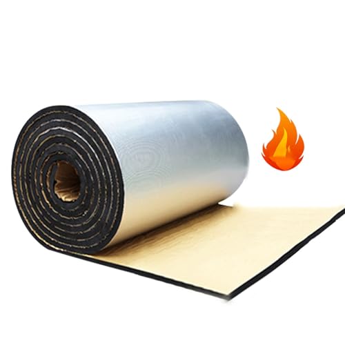 Tappetino Isolante fonoassorbente, Tappetino fonoassorbente Resistente al Calore, Tappetino fonoassorbente per Auto, Isolamento Acustico del Cofano Auto in Schiuma a Celle Chiuse (10 mm, 3 m