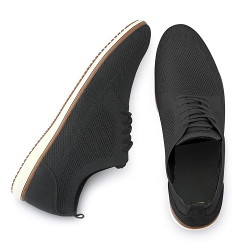 Image of Men's Mesh Casual Sneakers Dress Oxfords Business Versatile Walking Lightweight Tennis Shoes