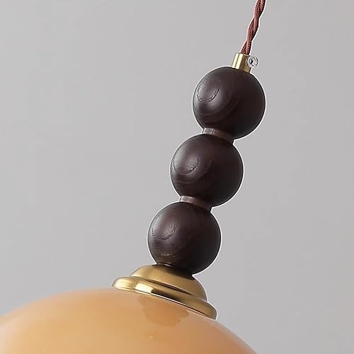 Miniatura 5 de Lámpara colgante moderna de una sola cabeza vintage degradado de cristal naranja lámparas colgantes altura ajustable lámpara para comedor café