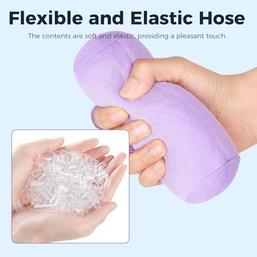 Palm Grips, Hand Contracture Cushions, Finger Grips, Finger Splitter, Palm Protector for Hand Contracture, Grip Strengthener Pad for Elderly, Stress Relief, Sweat Resistant, Washable, Purple, S, 2 Pcs