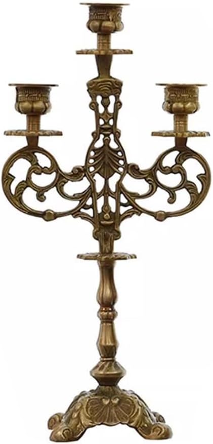 Candlestick 3 Arm Candelabra Brass Candelabra Candelabra Decorative Candelabra for Centerpiece