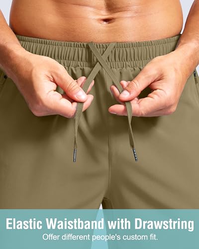 Image of G Gradual Men's Athletic Running Shorts with Zipper Pockets Quick Dry 7 inch / 5 inch / 9 inch Workout Gym Shorts for Basketball Hiking