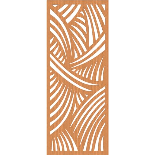 Image of 23 3 /8 inchW x 59 3 /8 inchH x 1 /4 inchT Chester Decorative Fretwork Wood Wall Panels, Cherry