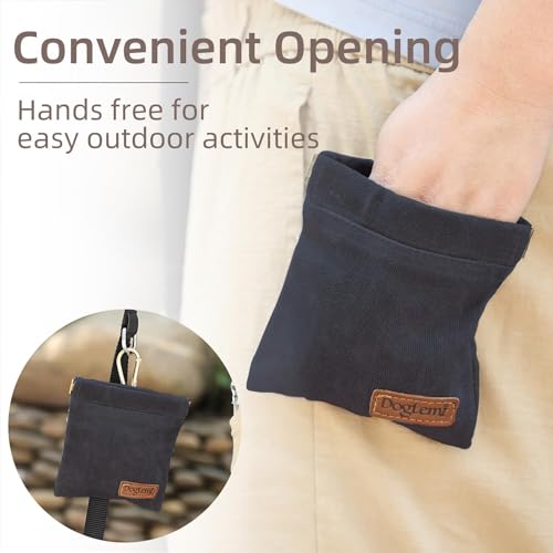 Duuclume Hundetrainingsset-Hundeleckerli-Tasche mit Hundeklicker und leiser Pfeife mit Lanyard, freihändiges Training Welpenleckerli-Tasche einschließlich Karabiner für Haustiere im Freien(Navy)