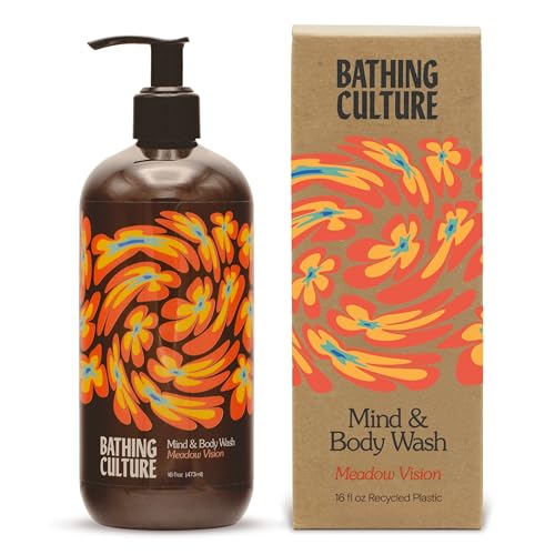 Bathing Culture, Mind + Body Wash, 16oz, Meadow Vision (Recycled Plastic)