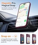 CANSHN Magnetyczne etui shockproof dla iPhone 18 Pro Max, Bordowy