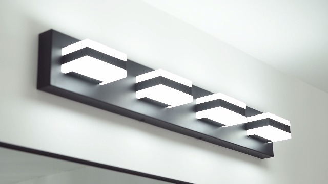 Watch SOLFART 8658-4 Mordern LED Black Up& Down Light Bathroom Light ...