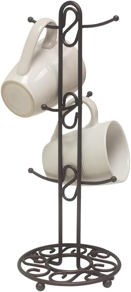 Home Basics MT10657 Collection Mug Tree, Single, Bronze, Twin