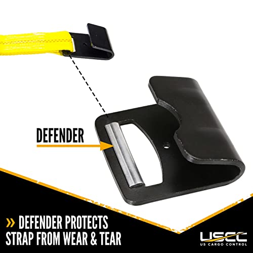 Us Cargo Control, Flat Hook Ratchet Strap, Ratchet Tie Down, 2 Inch Wide X 27 Foot Long, Yellow Ratchet Strap, Black Flat Hook, Weather Resistant Strap, 3,333 Pound Working Load Limit #TOP4