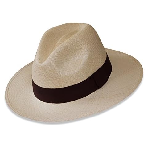Tumia Genuine Panama Fedora Hat - Natural Cover