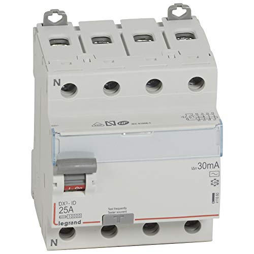 411660 Legrand Interrupteur Différentiel Tétrapolaire 25a Type Ac 30ma - 4 Modules