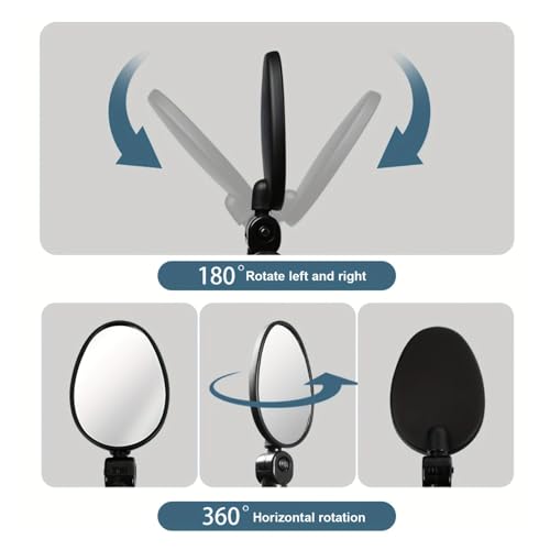 Espejo retrovisor para motocicleta giratorio 360 grados con visión de gran angular 7