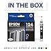 EPSON 124 DURABrite Ultra Ink Standard Capacity Black Cartridge (T124120-S) Works with Stylus NX-125, 127, 130, 230, 330, 420, 430, WorkForce WF-320, 323, 325, 435