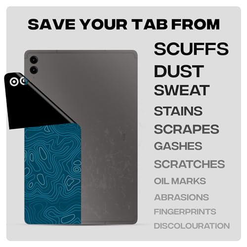 Image of Capes Tablet Skins Compatible with Samsung Galaxy Tab S9 FE Plus | Ultra-Thin Protective Film | Anti-Scratch Vinyl Decal Skin | Not Case /Cover (Aqua, Back Skin)