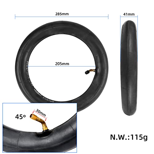 LHROPA 12" Kid Bicycle Butyl Rubber Inner Tube 12-1/2 X 2-1/4 (1.75-2.25") Angled 45 Degree 33mm Schrader Valve + (62-203) Pneumatic Tire for Electric Scooter Bike Baby Stroller - Image 3