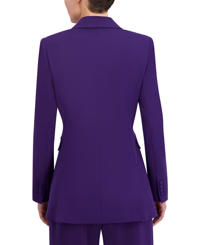 BCBGMAXAZRIA Womens Long Sleeve V Neck Single Breasted Blazer Jacket2