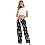 XUWU Women's Comfy Casual Pajama Pants Funny Sasquatch Drawstring Wide Leg Lounge Pants Sleepwear