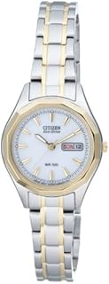 Citizen Damen Analog Quarz Uhr mit Edelstahl beschichted Armband EW3144-51AE